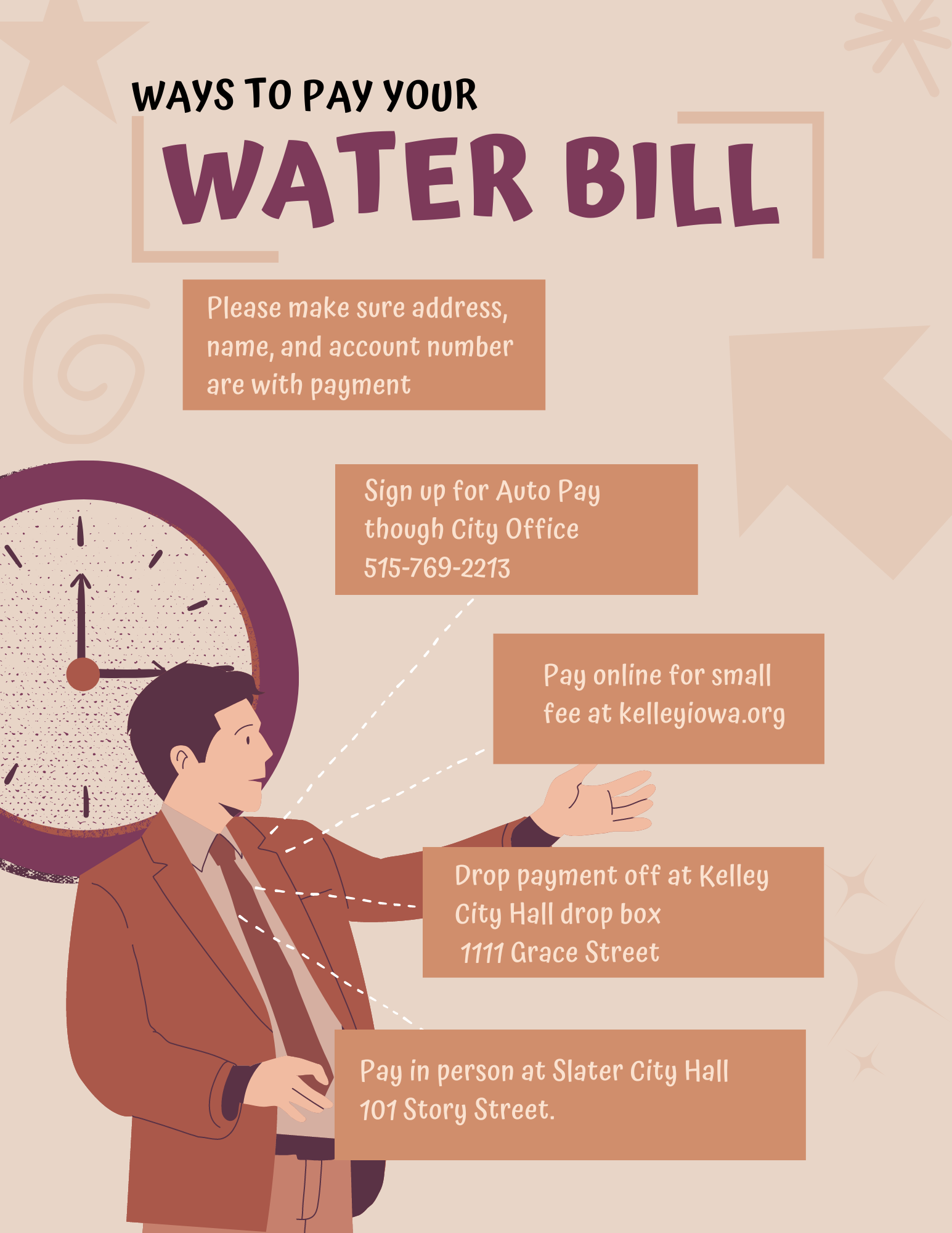 Ways to pay water bill